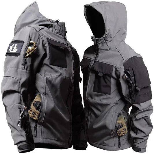 Winter Fleece Jacket for Men – Tactical Motorcycle Coat