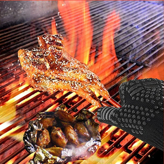 Flame Retardant Non-slip BBQ & Oven Gloves – Extreme Heat Resistance